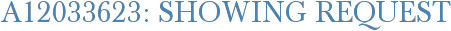 A12033623: Showing Request