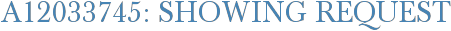 A12033745: Showing Request