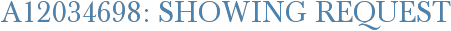A12034698: Showing Request
