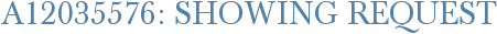A12035576: Showing Request