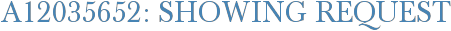 A12035652: Showing Request