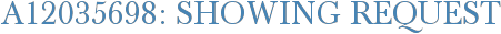 A12035698: Showing Request