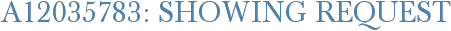 A12035783: Showing Request