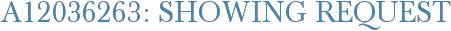 A12036263: Showing Request