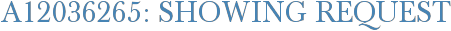 A12036265: Showing Request