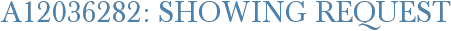 A12036282: Showing Request