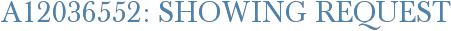 A12036552: Showing Request