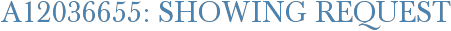 A12036655: Showing Request