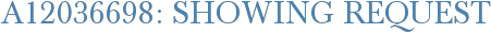 A12036698: Showing Request