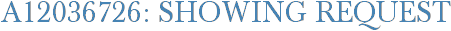 A12036726: Showing Request