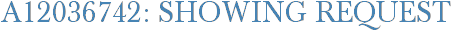 A12036742: Showing Request