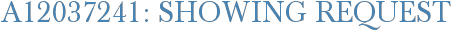 A12037241: Showing Request