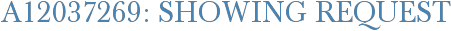 A12037269: Showing Request
