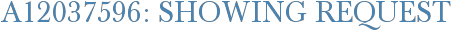 A12037596: Showing Request