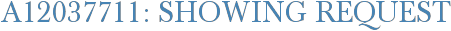 A12037711: Showing Request