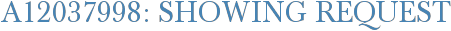 A12037998: Showing Request