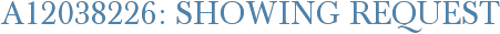 A12038226: Showing Request