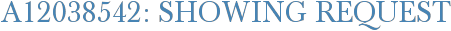 A12038542: Showing Request