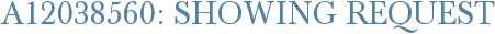 A12038560: Showing Request