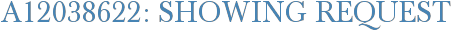 A12038622: Showing Request