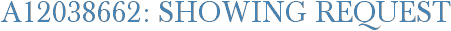 A12038662: Showing Request