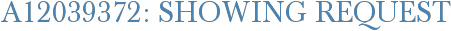 A12039372: Showing Request