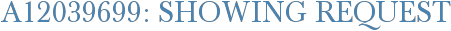 A12039699: Showing Request