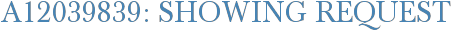A12039839: Showing Request