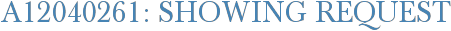 A12040261: Showing Request