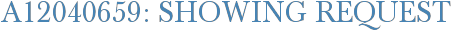 A12040659: Showing Request