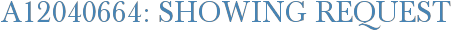 A12040664: Showing Request