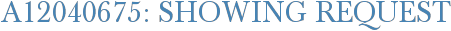 A12040675: Showing Request
