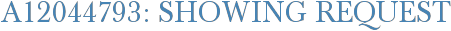 A12044793: Showing Request