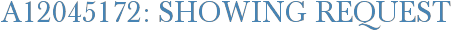 A12045172: Showing Request