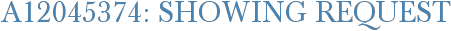 A12045374: Showing Request