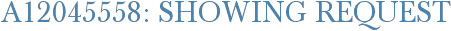 A12045558: Showing Request
