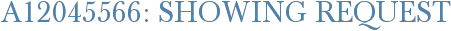 A12045566: Showing Request