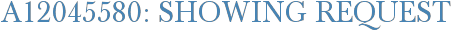A12045580: Showing Request