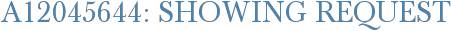 A12045644: Showing Request