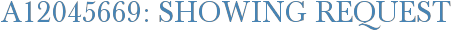 A12045669: Showing Request