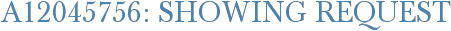 A12045756: Showing Request