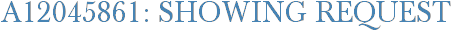 A12045861: Showing Request