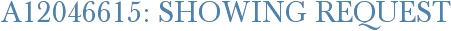 A12046615: Showing Request