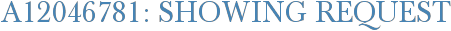 A12046781: Showing Request