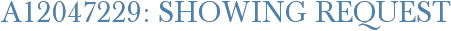 A12047229: Showing Request