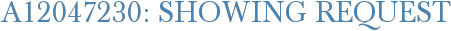 A12047230: Showing Request