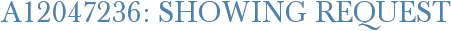 A12047236: Showing Request