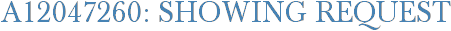 A12047260: Showing Request