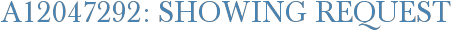 A12047292: Showing Request