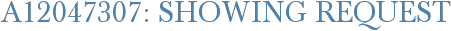 A12047307: Showing Request